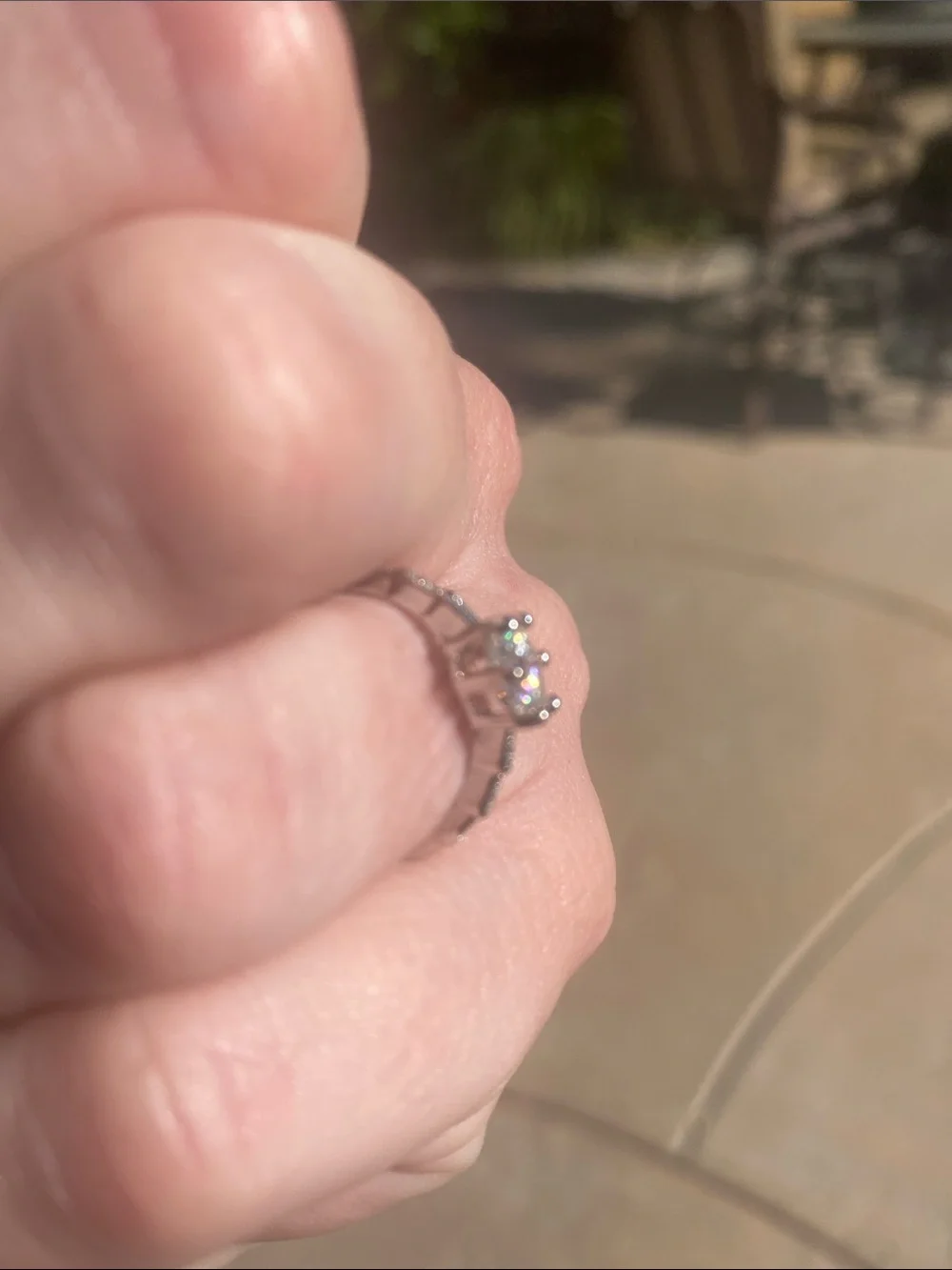 GRA certified 925 silver over stainless steel moissanite ring, . 1ct